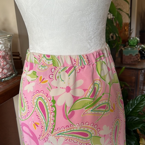 Lilly Pulitzer Silk pull on skirt sz8 - Picture 5 of 9